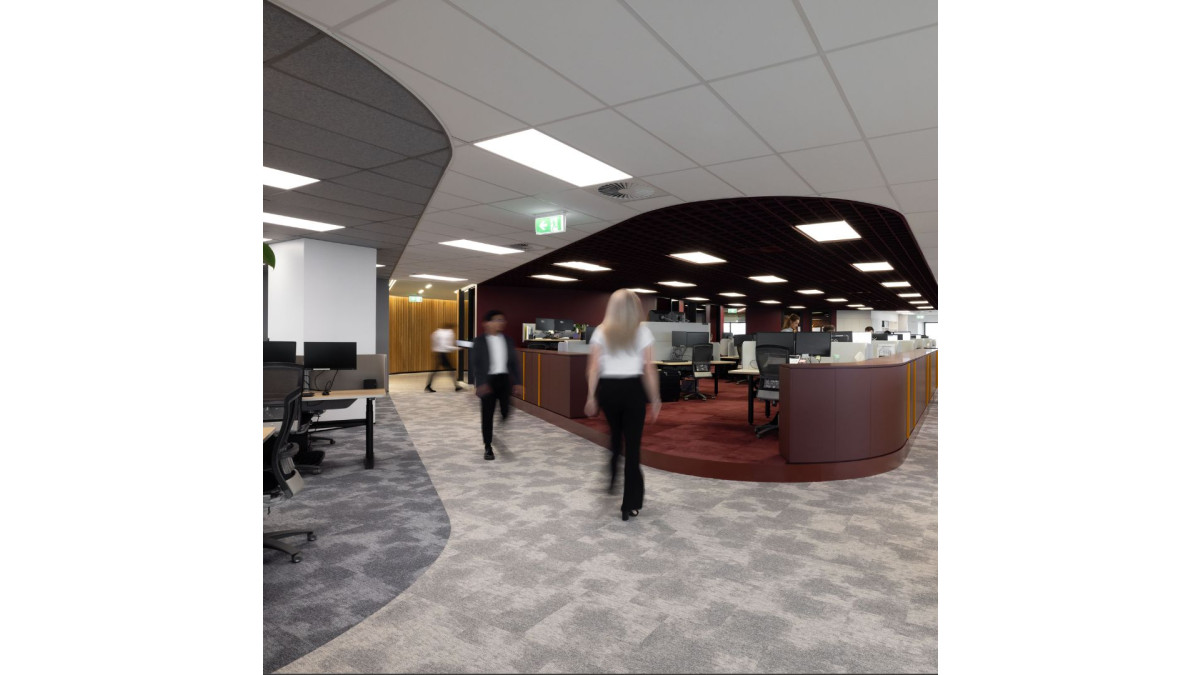 Anthony Harper with DSGN Cloud carpet tiles from modulyss.