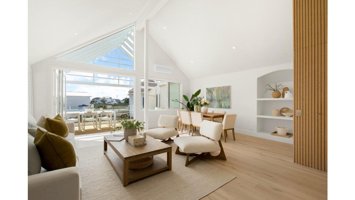 The elevator provides easy access directly into living areas and the kitchen.
