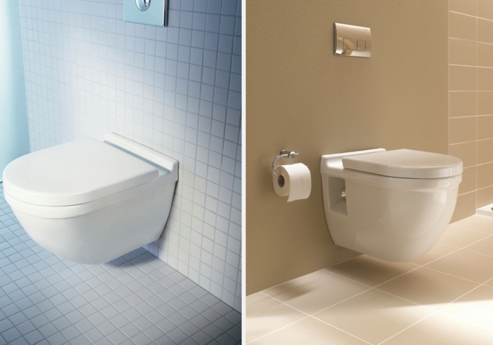 Sleek Wall Mounted Toilets with Rimless Flushing Technology