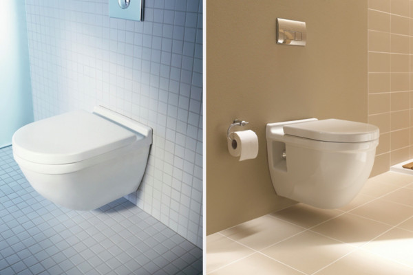 Sleek Wall Mounted Toilets with Rimless Flushing Technology