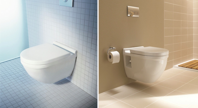 Sleek Wall Mounted Toilets with Rimless Flushing Technology