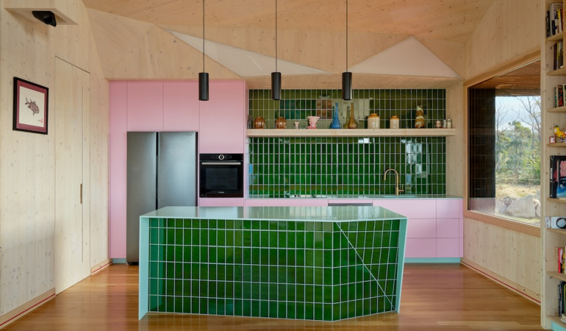 Bold and Beautiful Kitchen Design Features Colourful Staron Solid Surface