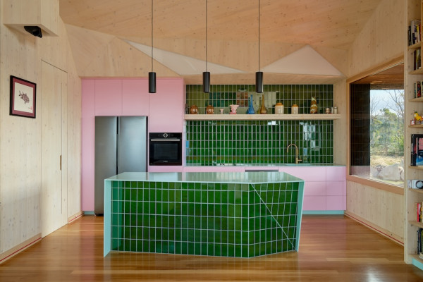 Bold and Beautiful Kitchen Design Features Colourful Staron Solid Surface