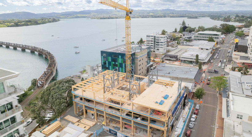 NZ's Largest Mass Timber Office Building: The Sustainable Timber Engineering Behind 90 Devonport Rd