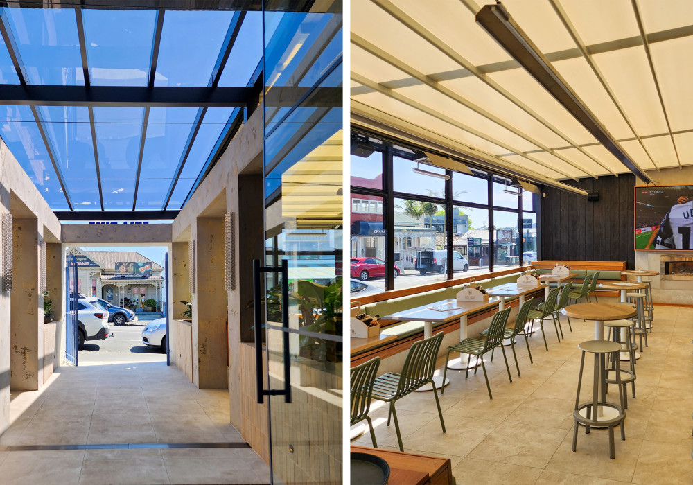 New Warriors Bar Features Clearspan Roof in Conjunction with Retractable Roof