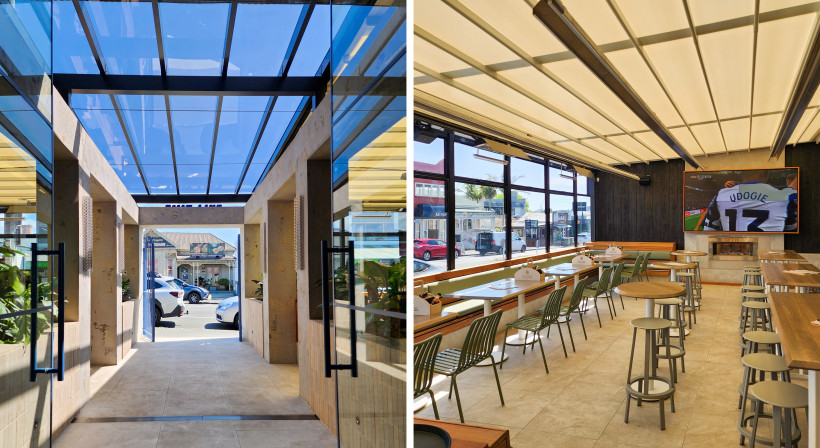 New Warriors Bar Features Clearspan Roof in Conjunction with Retractable Roof