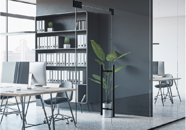 Rolline and GlasGlide Doors Added to Juralco Range of Commercial Frameless Glass Hardware