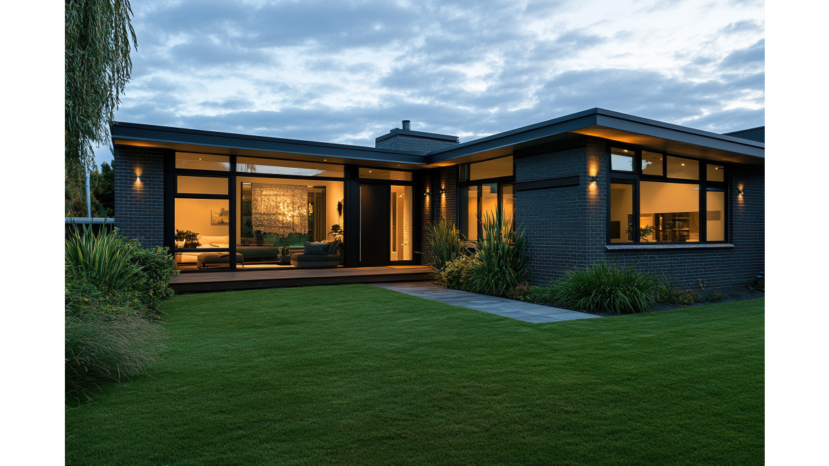 Brick cladding. 