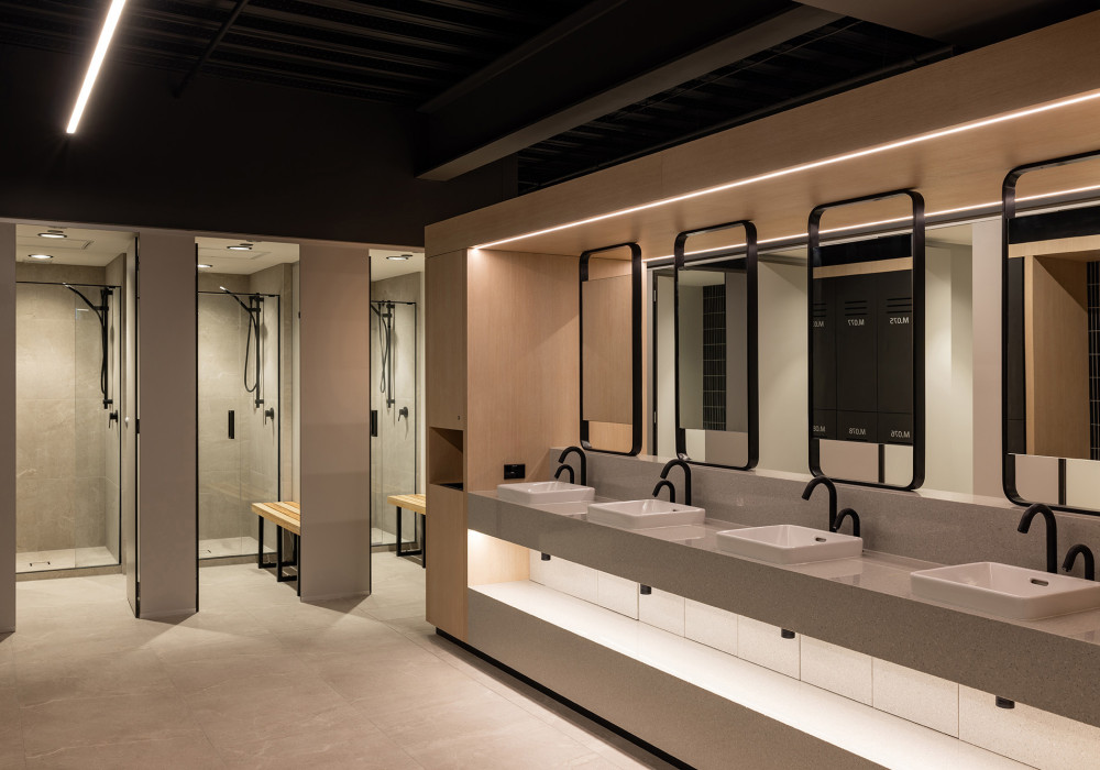 Versatile Seamless Surface Features Throughout Wetroom Fit-out