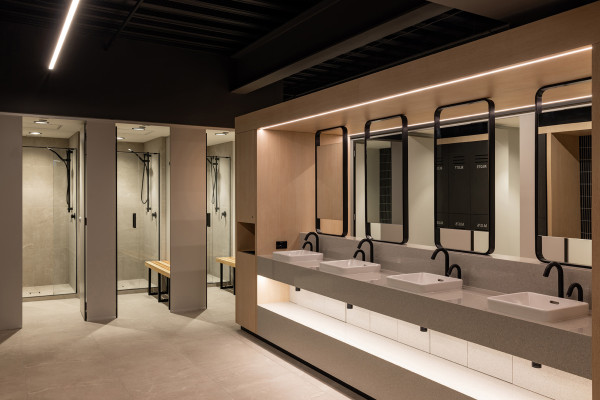 Versatile Seamless Surface Features Throughout Wetroom Fit-out
