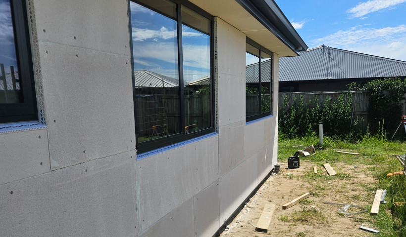Masons’ Complete AAC Cladding System with Premium Mineral Plaster
