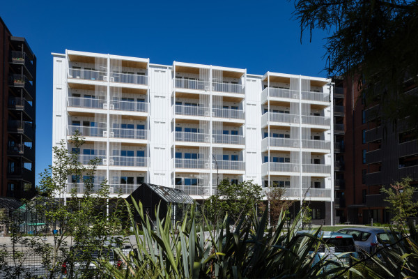 Non-Combustible, Low Maintenance Vertical Cladding for a Social Housing Development
