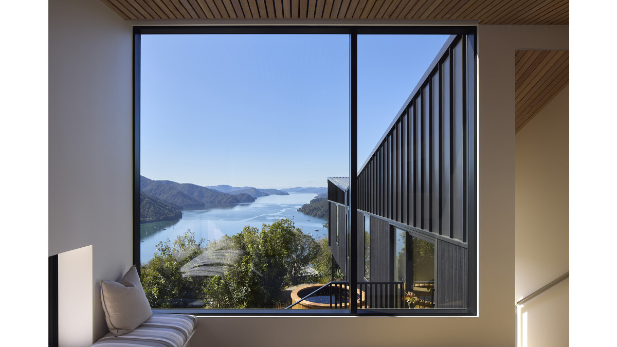 Overlooking Queen Charlotte Sound.