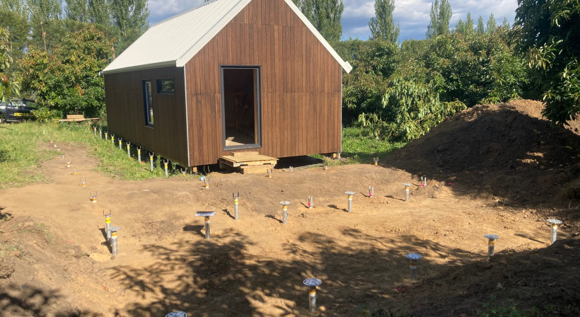 Low Carbon Groundscrew Foundation Installed in One Day for Innovative Modular Home