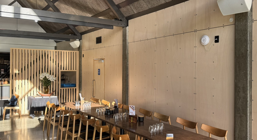 Attractive Ply with a Group 1-S Fire Rating Brings the Warmth of Timber to Manaaki Café