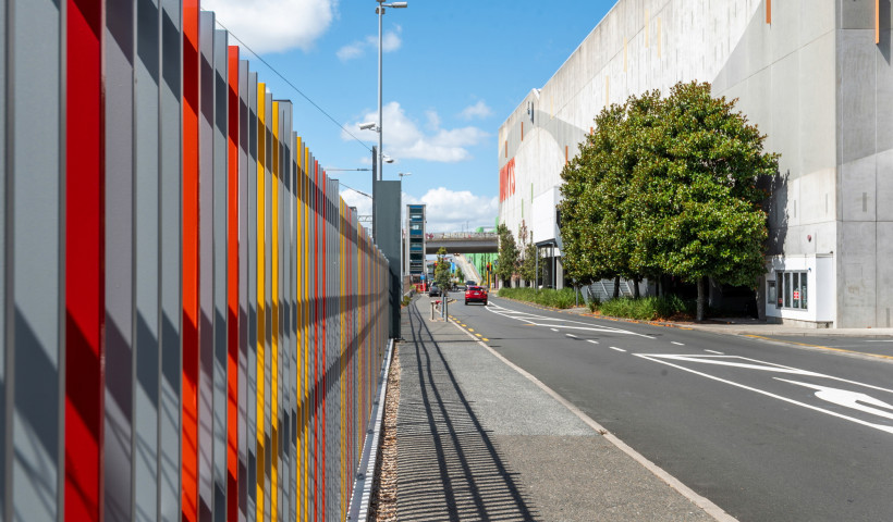 Bold Custom Fencing Combines Pedestrian Safety with Visual Appeal at Sylvia Park