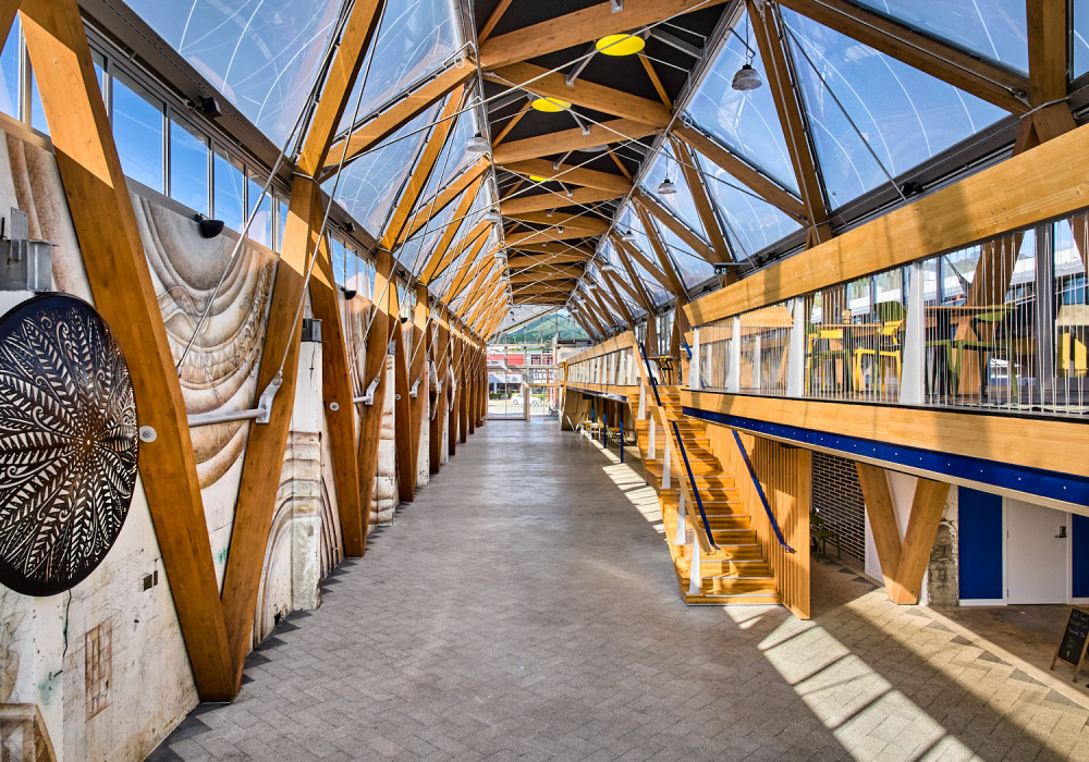 Glulam Beams Shape Porirua’s Vibrant Kai Tahi Waterfront Community Hub