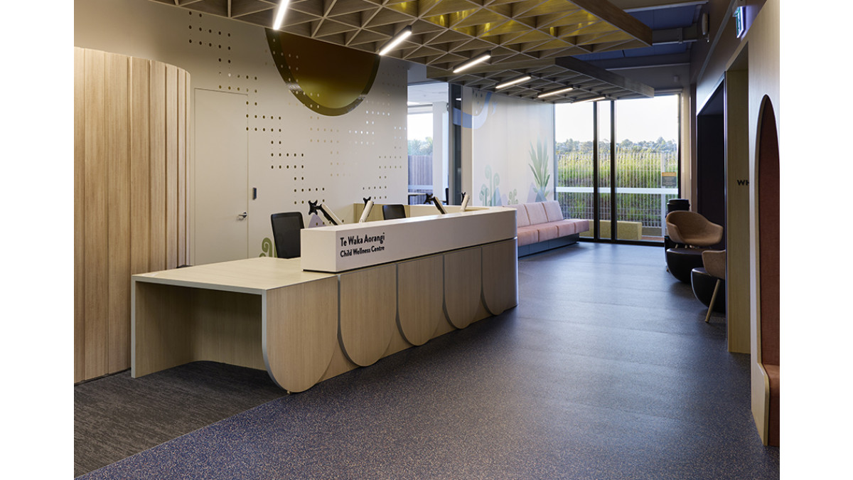 Te Waka Aorangi Tauranga Child Wellness Centre Reception Desk.