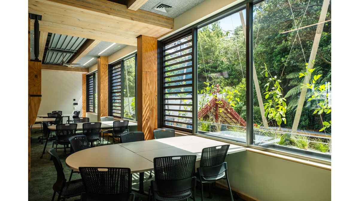 Flushglaze windows and Safetyline louvres were used in much of the building.