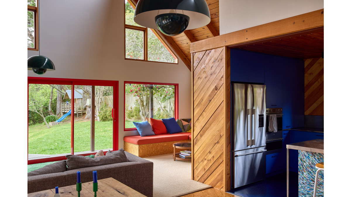 Primary colours were utilised throughout the reno.