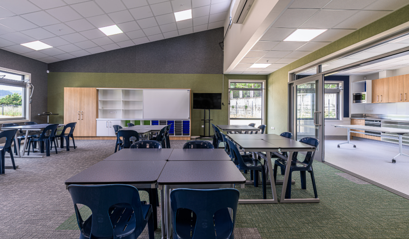 100% New Zealand Wool Acoustic Wall Lining for a Wellington School