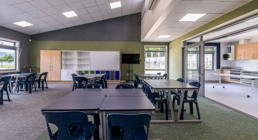 100% New Zealand Wool Acoustic Wall Lining for a Wellington School