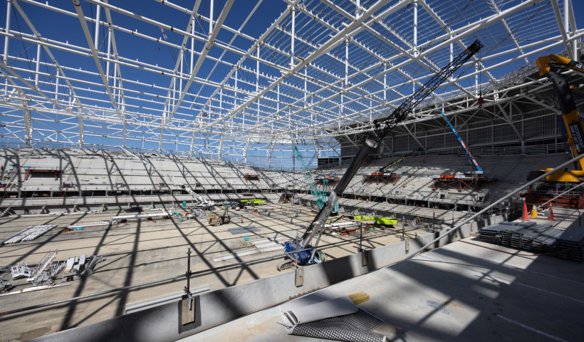 GIB Plasterboard Shaping Christchurch Stadium Build