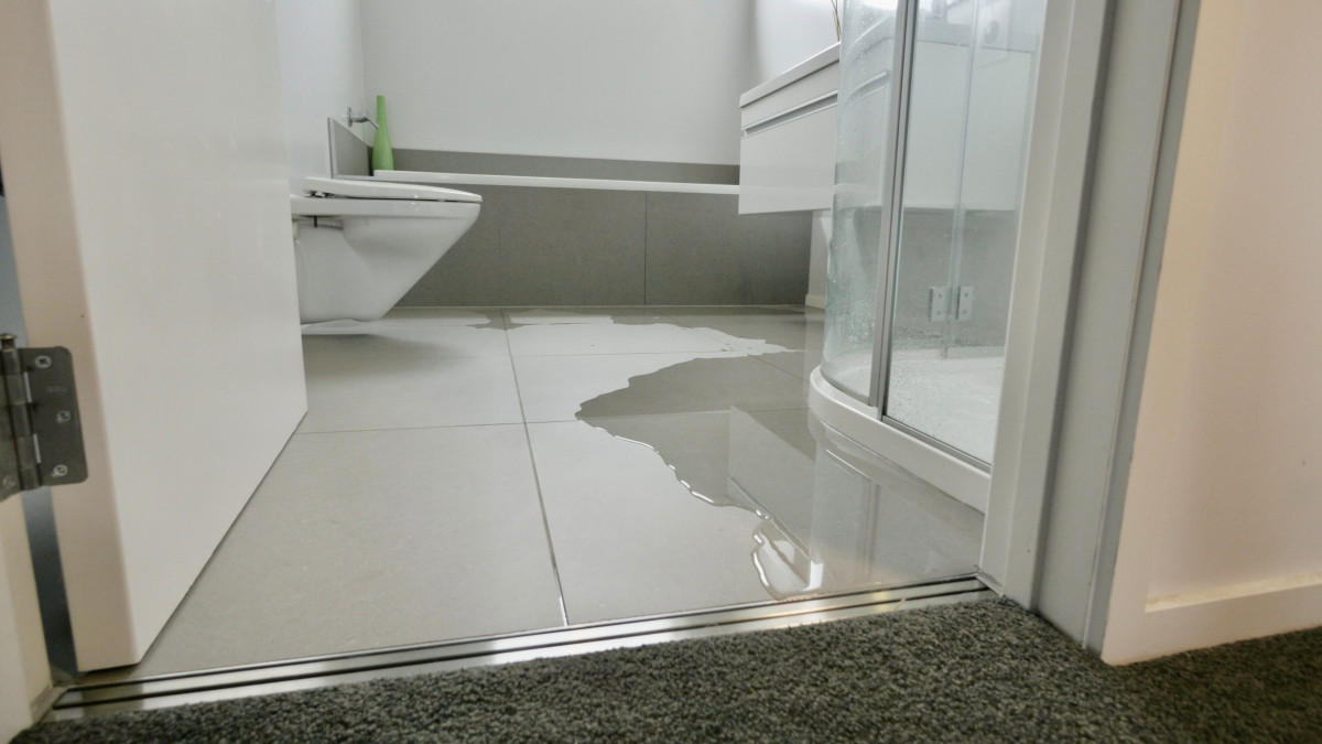 Flood averted. A bath was left running, but the Jesani Door Channel caught the overflow before it could escape the bathroom. 