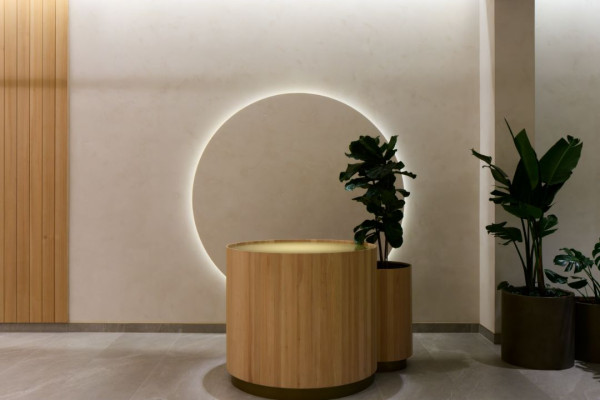 Tiles Create a Refined Look for AIA Tower Lobby Renovation