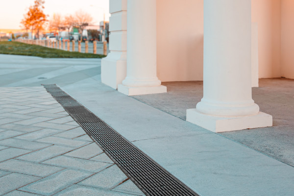 Lancaster Park Memorial Gates Use Durable Drainage Channel Made in NZ from 100% Recycled Material