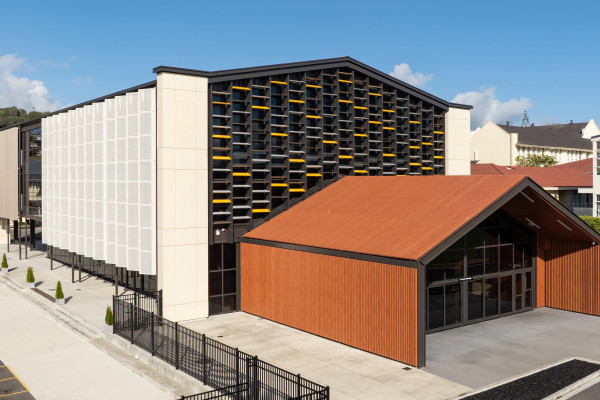 Timber Look Finish Achieved Through the Use of Aluminium to Overcome Fire Rating Issues