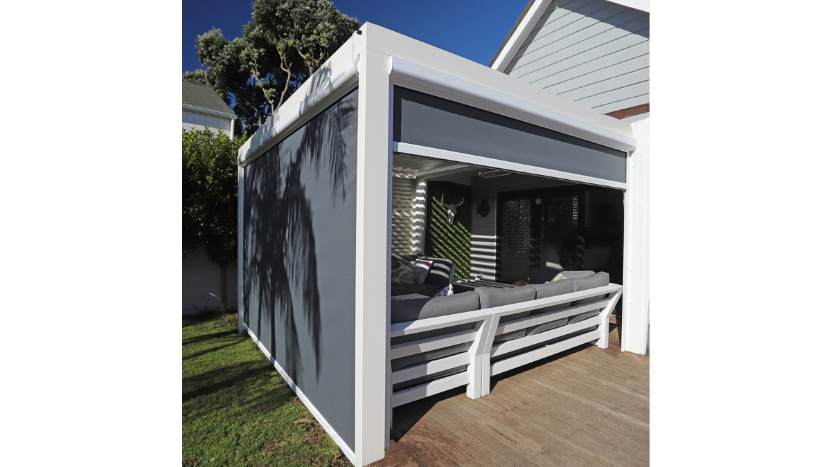 Outdoor Securo Drop-Down Blinds