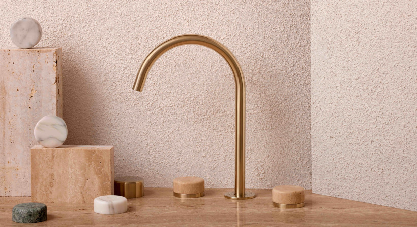 A High-End Tapware Collection that Brings Together Natural Marble and Robust Performance