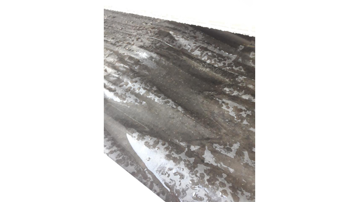 Water on underlay.