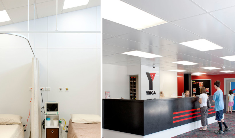 Prefinished Wall Linings and Ceiling Tiles with Tested Antimicrobial Performance for Education, Healthcare and Food Prep Areas