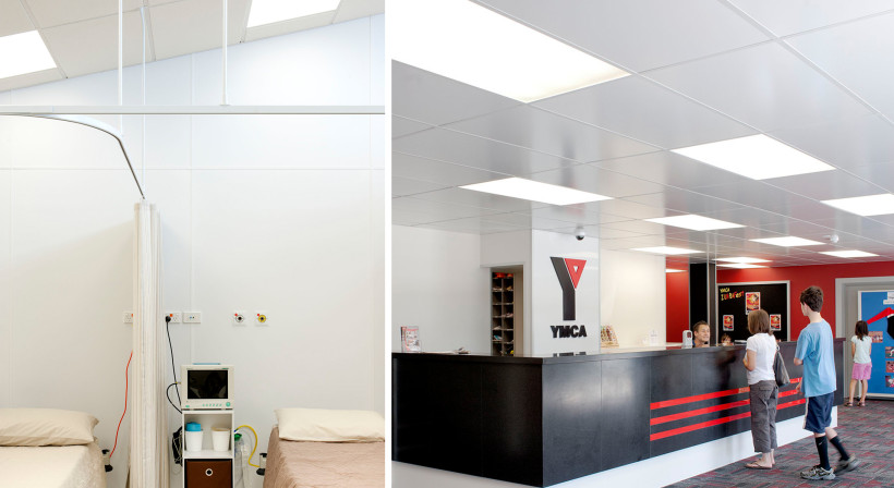 Prefinished Wall Linings and Ceiling Tiles with Tested Antimicrobial Performance for Education, Healthcare and Food Prep Areas