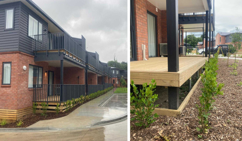 Decking for 48-Unit Housing Development Made Possible with Groundscrew Foundations