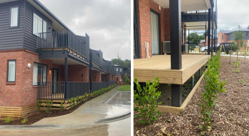 Decking for 48-Unit Housing Development Made Possible with Groundscrew Foundations