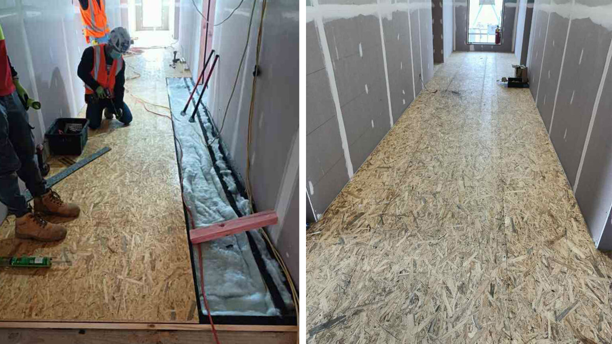 The top layer of OSB leaves the floors ready for finishing services.