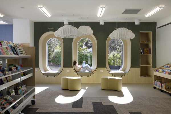 Coastal Motif Played Out Over Floors, Walls and Ceilings at Waihi Beach Library