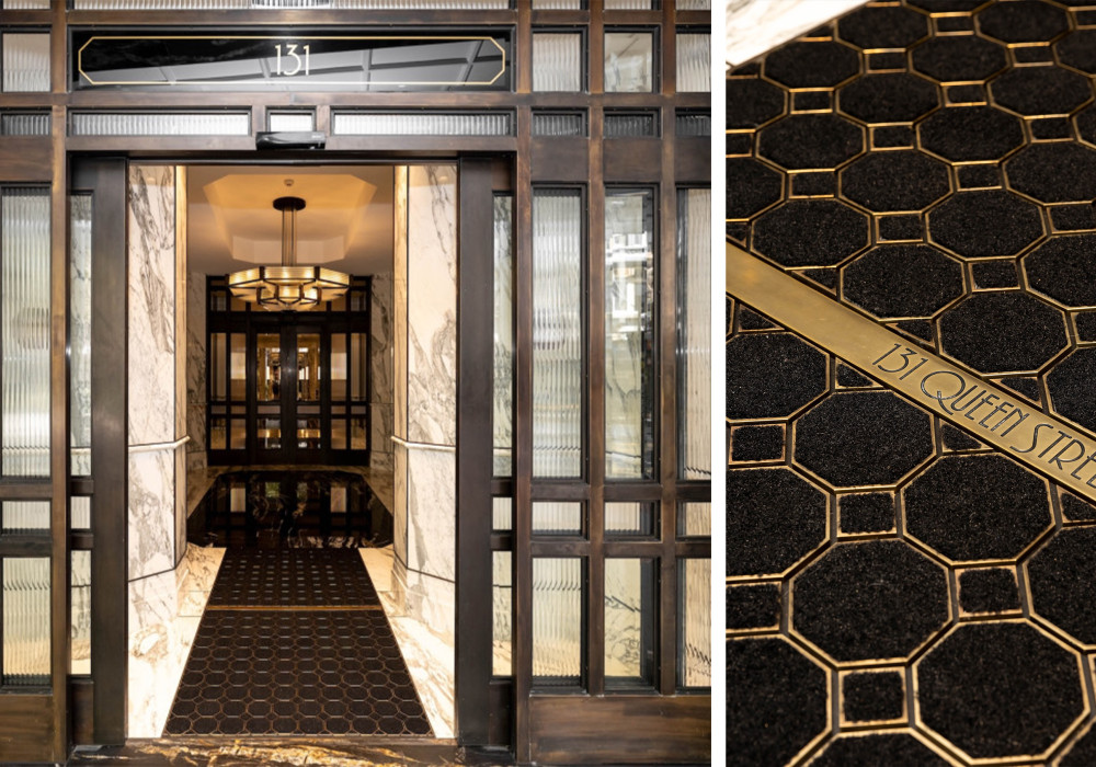 Bespoke Octagonal Entry Mat Brings Sophistication to 131 Queen Street