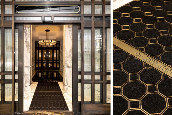 Bespoke Octagonal Entry Mat Brings Sophistication to 131 Queen Street