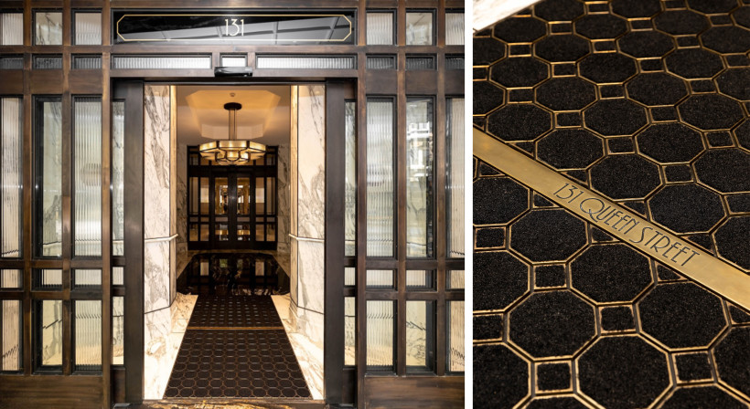 Bespoke Octagonal Entry Mat Brings Sophistication to 131 Queen Street