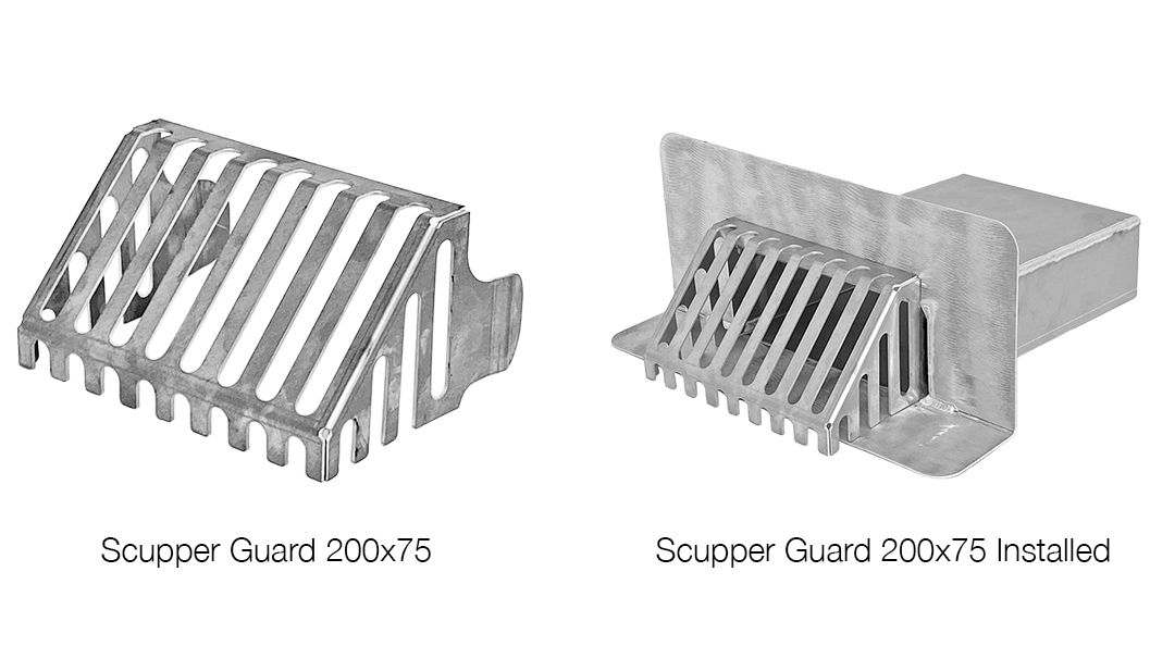 E2-Compliant Scupper Guards for Reliable Roof Drainage – EBOSS