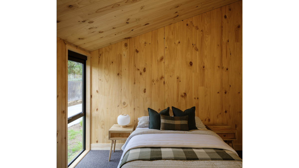 Awning windows in the bedrooms and bathroom have Ventient trickle ventilators at the head.
