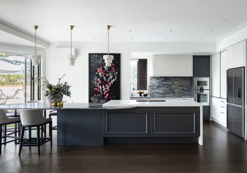 Designed to Disappear: Integrated Waste in a Neoclassical Kitchen