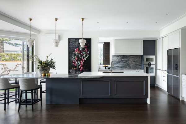 Designed to Disappear: Integrated Waste in a Neoclassical Kitchen