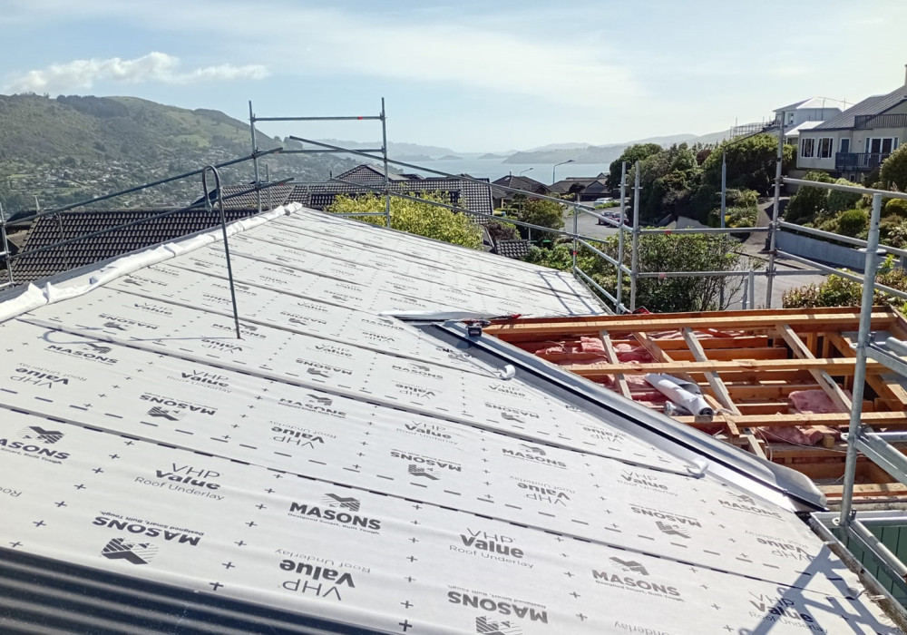 Dunedin Reroof Tackles Coastal Conditions with Masons VHP Value Roof Underlay