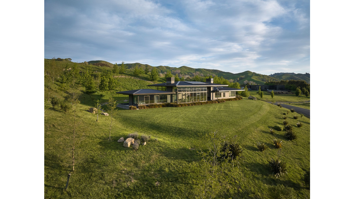 The landscape guided this homes architectural design.