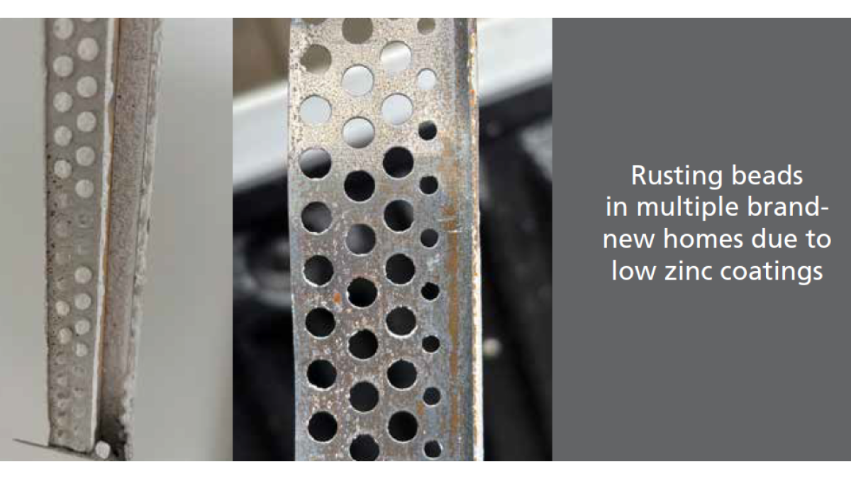 Rusting beads.